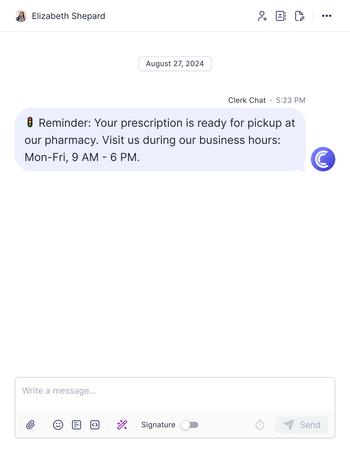 Automated messages