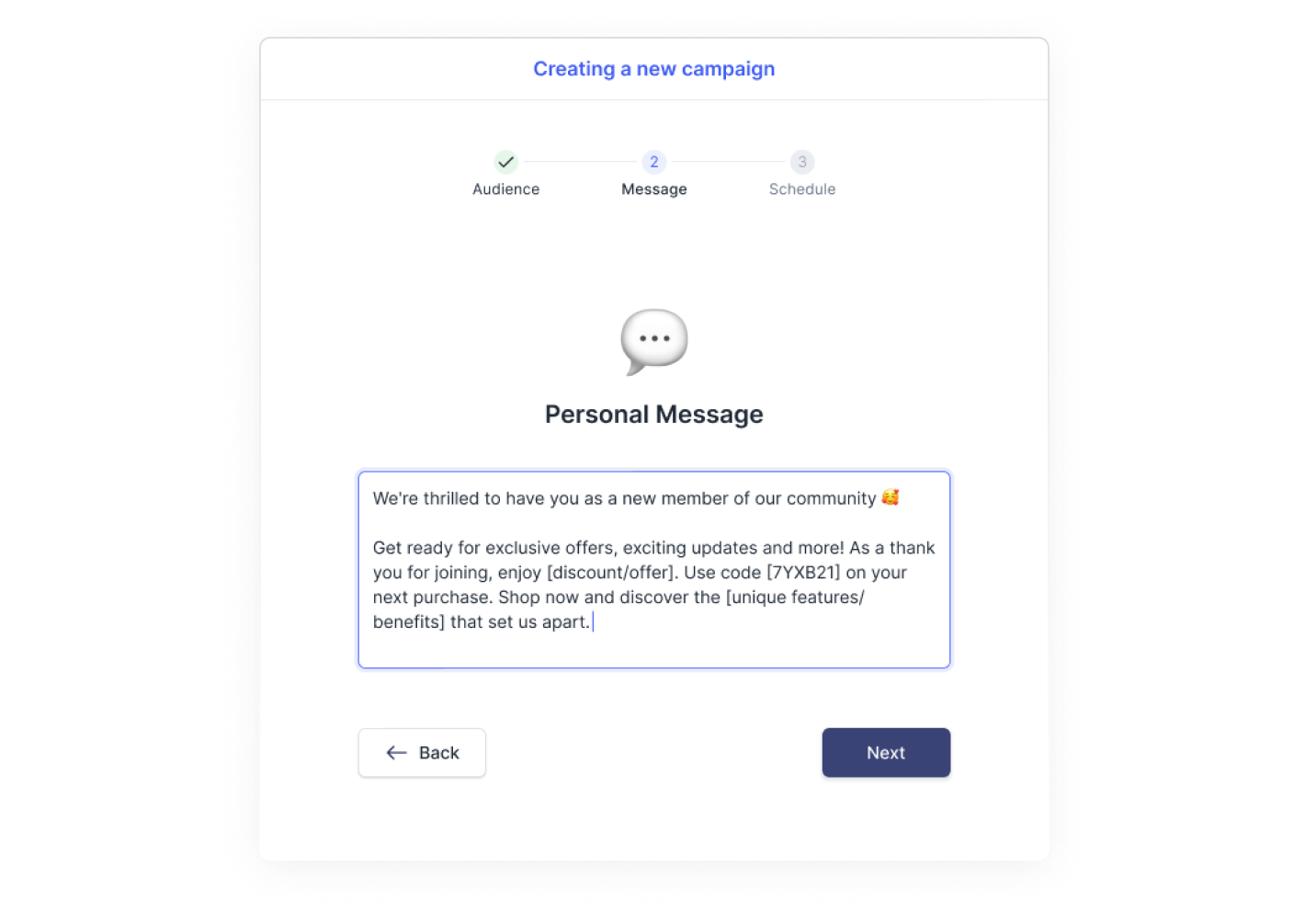 Personalized Customer Messaging