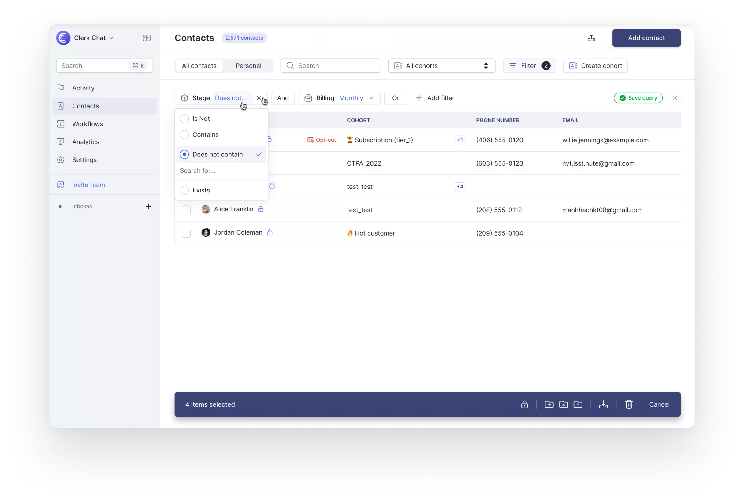 Easy contact management