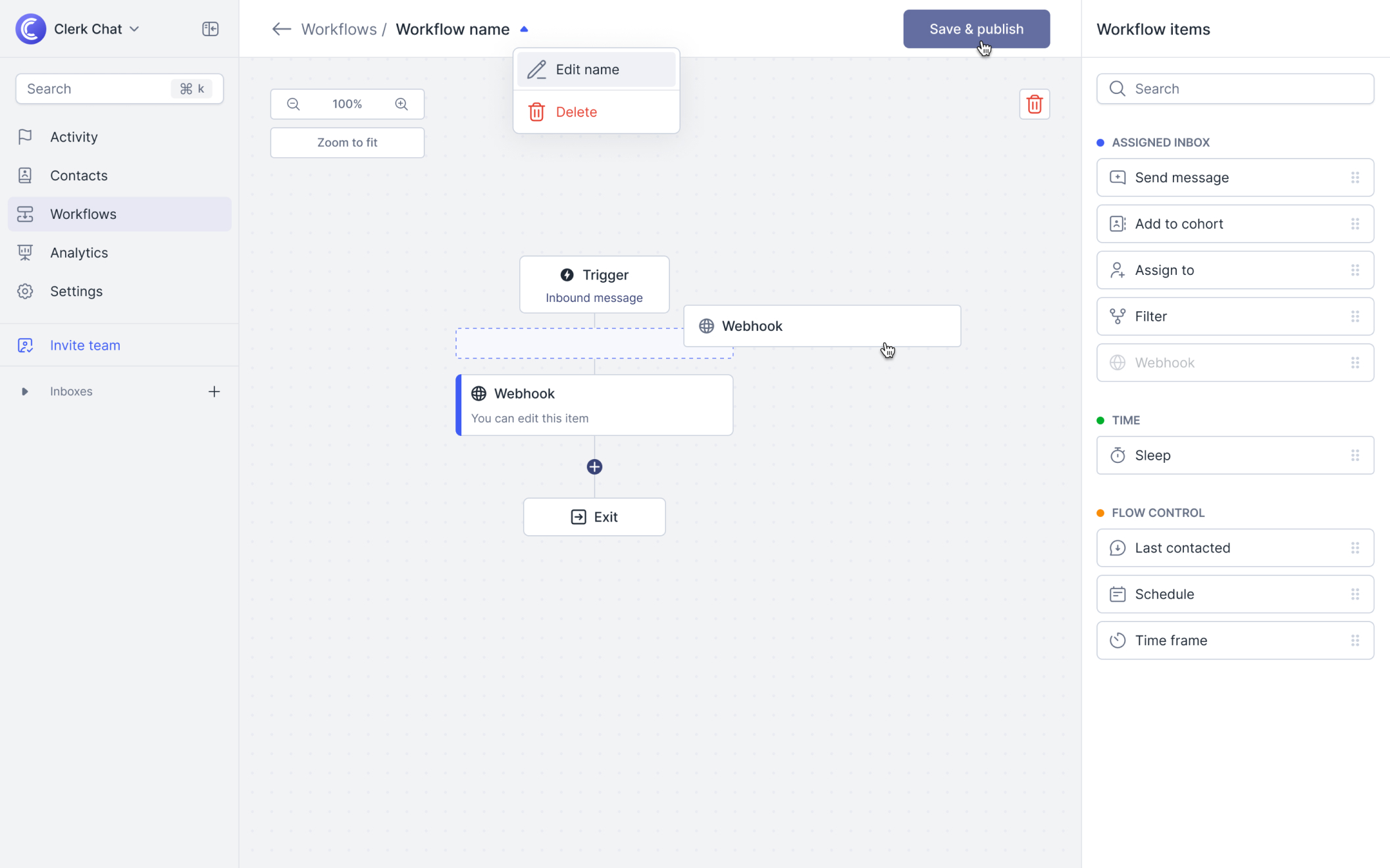 Simplified workflows