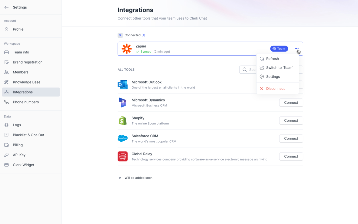 Integrate with thousands of apps