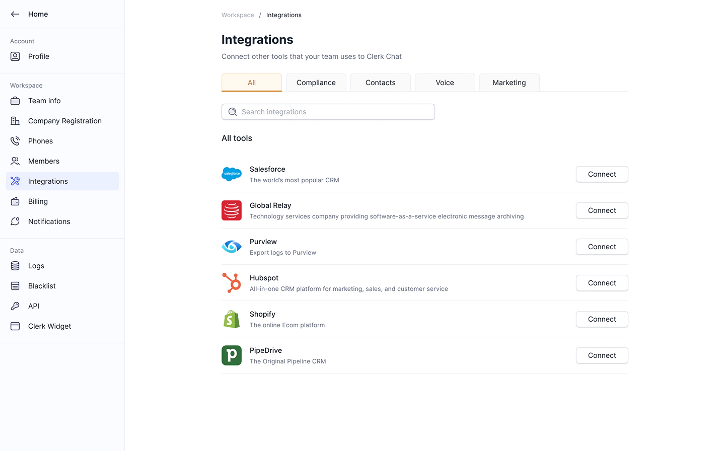 Integrate with your CRM