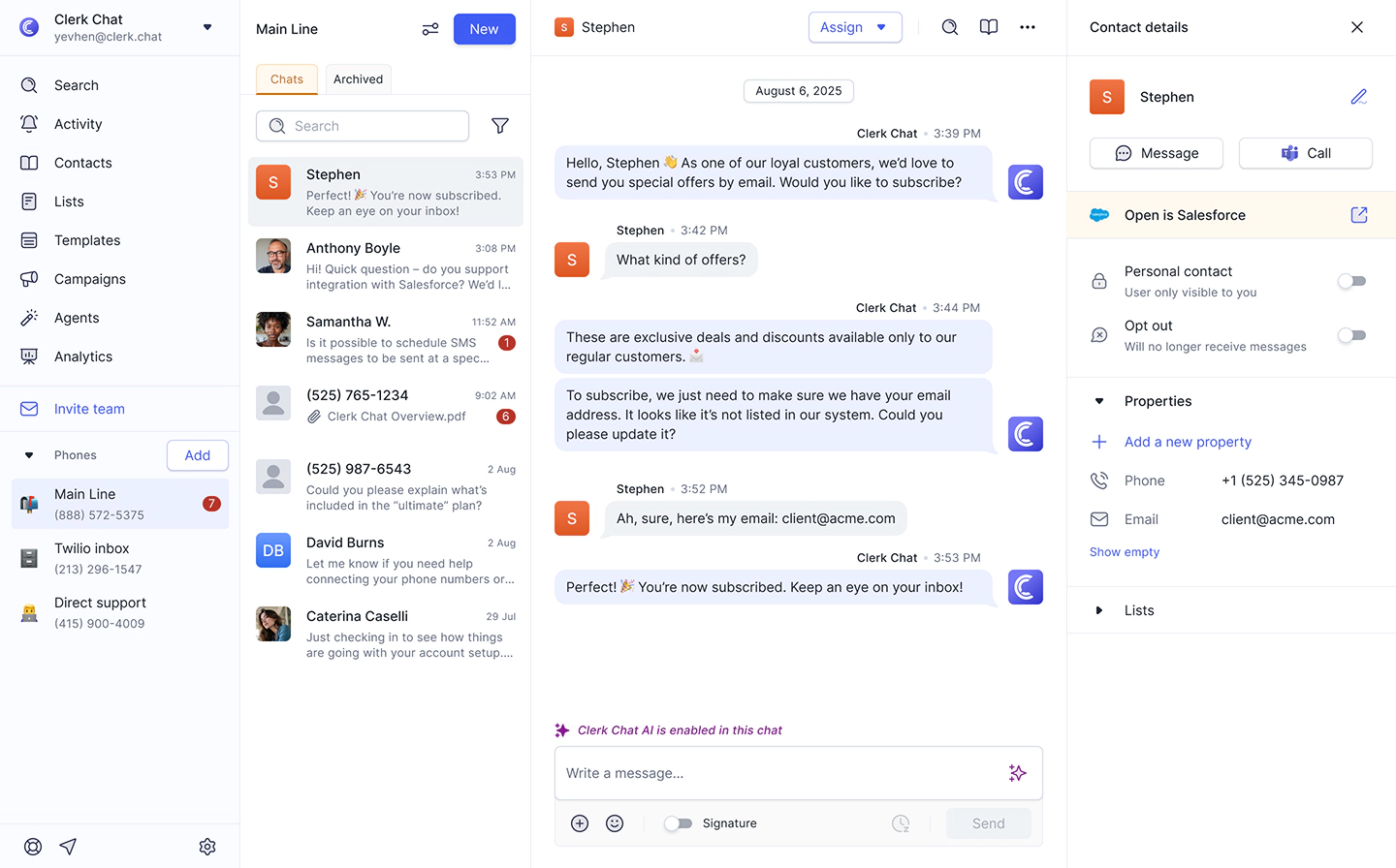Automate personal touches with AI