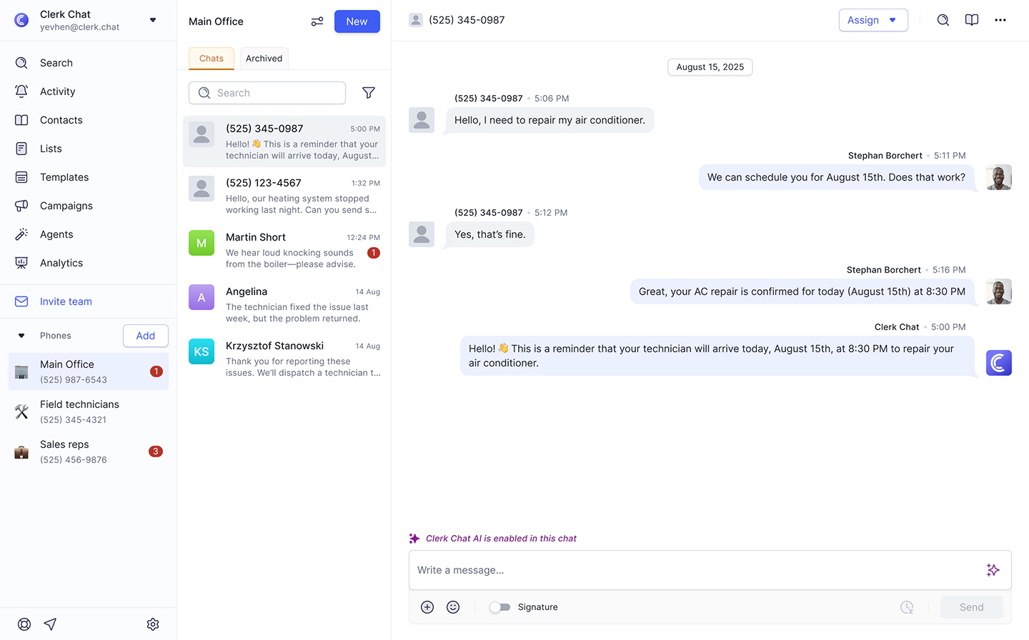 Conversation management