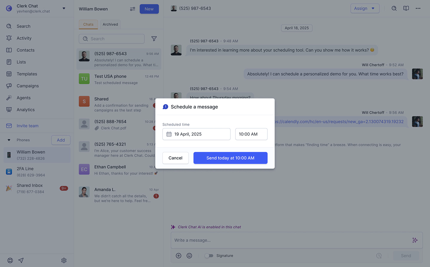 Optimize send times with AI scheduling